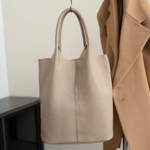 Royal Bagger Tote Bags for Women Genuine Cow Leather Fashion Simple Ladies Composite Bag Large Capacity Commuter Handbag 9955