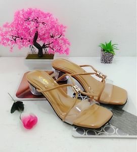 Toko Alika - Sandal Wanita Hak Kaca 5cm Oval