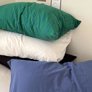 Cotton Stripe Pillow Cover Envelop Sleeping Pillowcase Korean Style Cushion Case Bedroom Decorations Home Room Decor Accessories2026