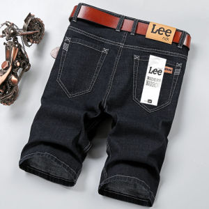 กางเกงขาสั้นผ้ายีนส์เกาหลีผู้ชาย2022ฤดูร้อนบางหลวมตรงกางเกงขาสั้นขนาดใหญ่ยืดหยุ่นสบายๆล้างกางเกงยีนส์กางเกงยีนส์กางเกงขาสั้นกางเกงสำหรับผู้ชาย