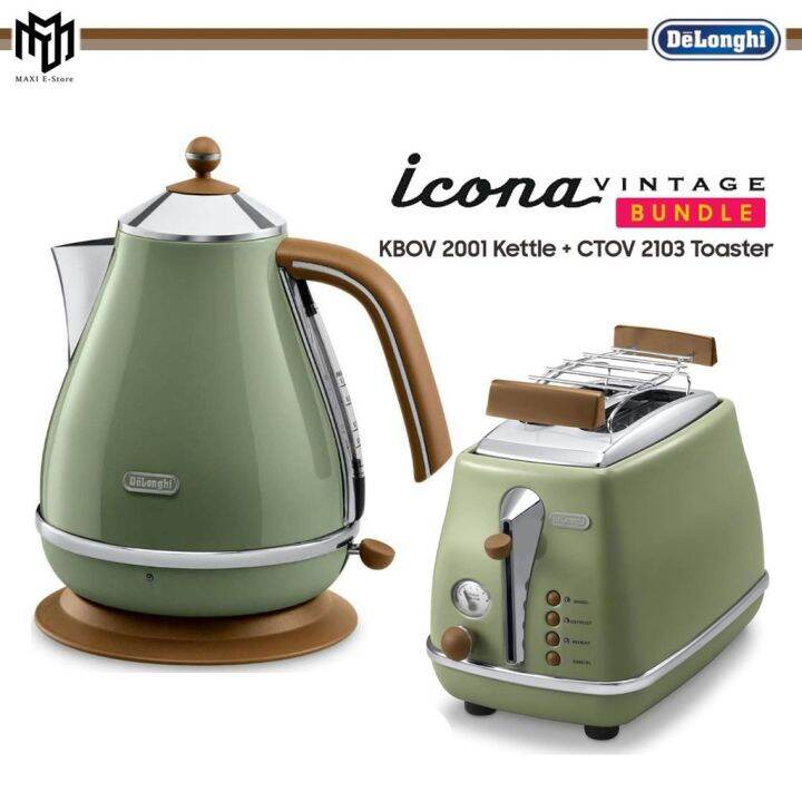 Delonghi green clearance kettle and toaster