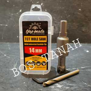 Tjap Mata hole saw TCT 14mm Bor pelubang baja stainless besi alumunium