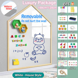 Magnetic Childrens whiteboard paper self adhesive wall whiteboard paper easy to write and clean school office household removable