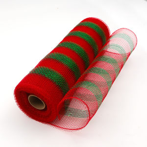 26cm 10Yards Gold Sliver Pink DIY Christmas Tree Ribbon Xmas Wreath Mesh Decoration Wedding Ribbon
