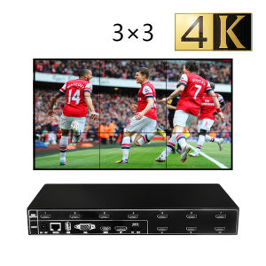 ตัวควบคุมผนังวิดีโอ 2x3 6 เอาท์พุต LCD / LED TV splicing พร้อมอินพุต  USB DVI VGA พอร์ต  HDMI ทีวีโปรเซสเซอร์ผนัง splicer ควบคุมผนังวิดีโอ