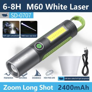 Senter LED Smiling Shark SD-0707A-M60 - Zoom - 4 Mode Cahaya - Mode Emergency - Type C - Tahan Lama | Senter LED Smiling Shark Super Terang 1000 Lumens 4 Mode Cahaya Waterproof Rechargeable | Senter LED Gantung Multifungsi