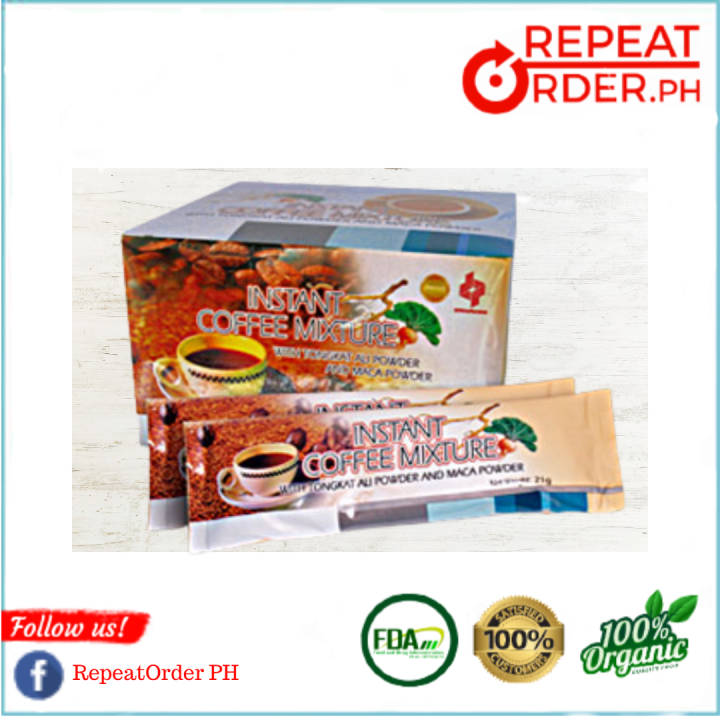 AUTHENTIC DYNAPHARM INSTANT COFFEE MIXTURE WITH TONGKAT ALI POWDER AND