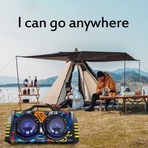 [ลดราคาพิเศษ] ลำโพงบูลทูธ ลำโพงแค้มปิ้ง กำลัง 40วัตต์ เสียงดี บสแน่น ใช้ไมค์ได้ 2 ตัว d-power รุ่น X1 ฟังก์ชั่นครบ เ รับประกัน 1 ปี