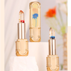 Warm Feeling Color Showing Moisturizing Flower Jelly Lipstick Long Lasting Not Easy to Stain Cups