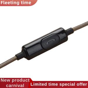 Fleeting time DIY MX500 Heavy Bass Flat Head Earphone Earbuds With Mic High Quality Study Headphone