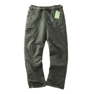 FUGUINIAO mens windproof plush waterproof soft shell pants outdoor straight jumpsuit camping pants