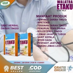 Susu Untuk Obat Hipertensi Darah Tinggi Kolesterol Lemak Jahat Flak Darah Sakit Kepala Vertigo Migrain Nyeri Dada Serangan Jantung Sesak Nafas Badan Lemas Herbal Etaku Goat Milk Original