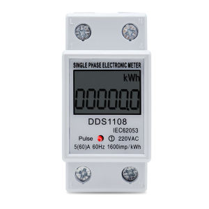 60A รางรางเดี่ยวใช้พลังงานไฟฟ้าสองสาย LCD ไฟแสดงผลแบบดิจิตอล230V 50Hz
