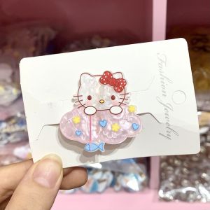 ASRV Cute Cat Transparent Hair Clips for Girls Cartoon Design Sweet and Lovely Headwear