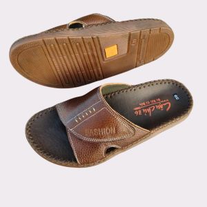 Dép nam quai ngang thời trang dép nam da bò  thật đế doctor dẻo quai bản xé dán tăng size tiện lợi DT25