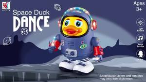LZD  Childrens Electric Space Duck Light Music Dancing Robot Boys and Girls Toys with Tiktok
