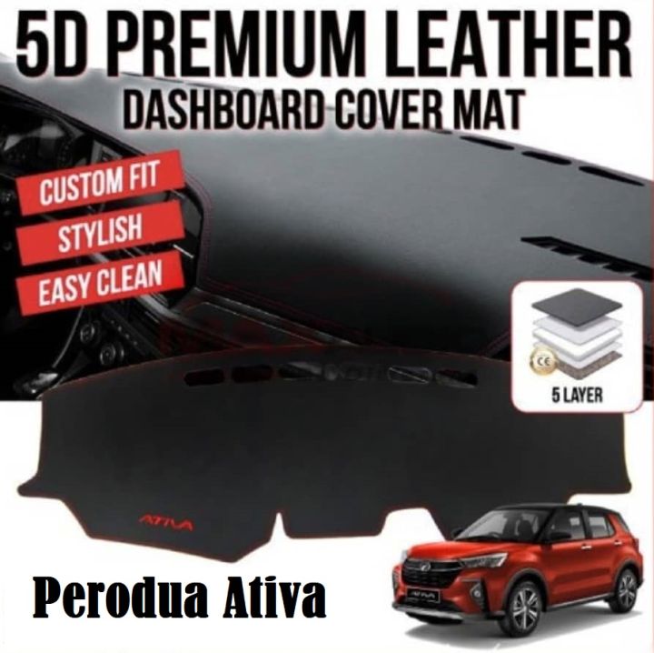 Perodua Ativa Dashboard Cover Leather Dashboard Cover Car Dashmat Non ...