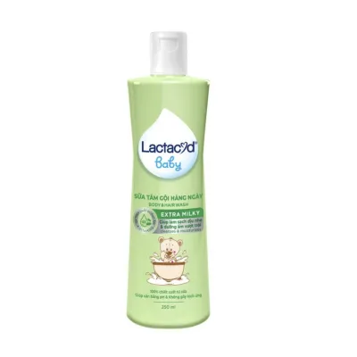 Sữa Tắm Gội Trẻ Em Lactacyd Milky Lactacyd BB - Bảo vệ kép 250ml/ Chai