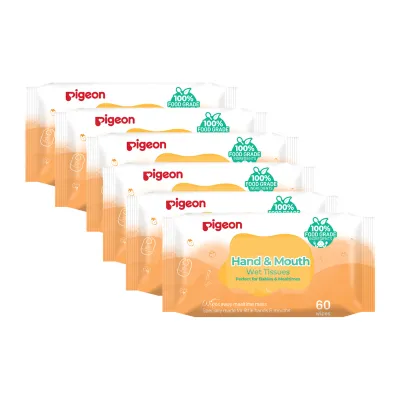 Pigeon(PIGEON) Hand And Mouth Wet Wipes 60S Bundle Pack