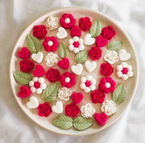 เม็ดบัวลอยแฟนซีวาเลนไทน์ กุหลาบ+หัวใจ+ดอกเดซี่+ใบHome made100%ต้นตำรับสูตรคุณยายBy jasmine