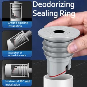 Silicone Sewer Pipe Seal Ring 35-75mm Universal Anti Odor Insect Proof Drain Cover for Kitchen Bathroom Sink