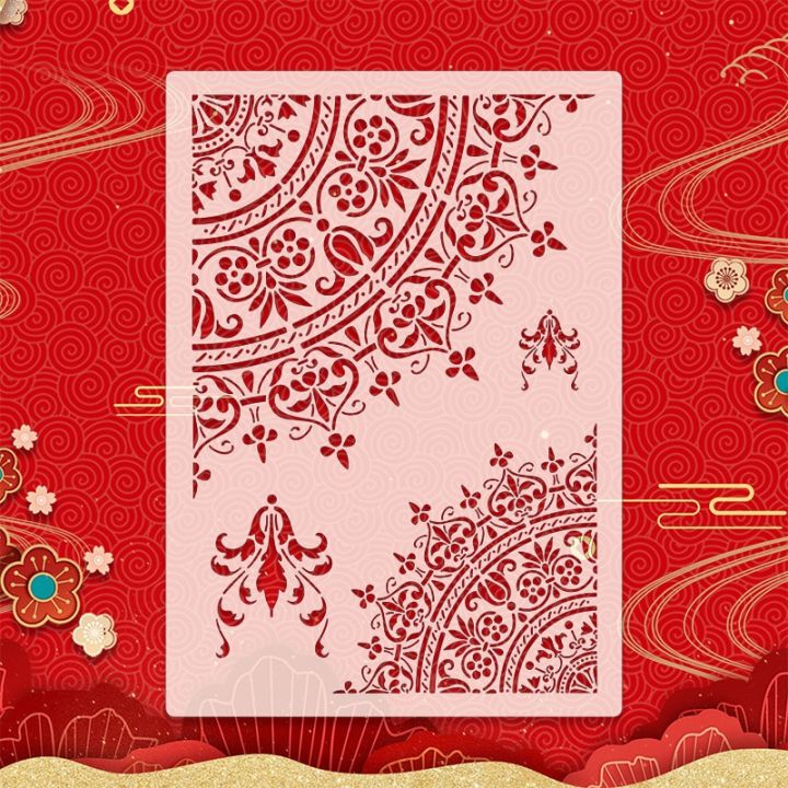 A4 29 * 21cm Round Mandala DIY Stencils Wall Painting Scrapbook ...