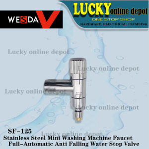 STAINLESS STEEL MINI WASHING MACHINE FAUCET  FULL-AUTOMATIC ANTI FALLING WATER STOP VALVE SF125