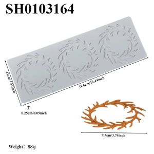 FXUP Thiết kế nhẫn hình chiếc lá Khuôn làm sô-cô-la chip Silicone mềm dẻo Hình Dạng Hoa Tấm lót làm đường trang trí Trang trí Mẫu vỏ sò Khuôn trang trí món tráng miệng Dụng cụ làm bánh