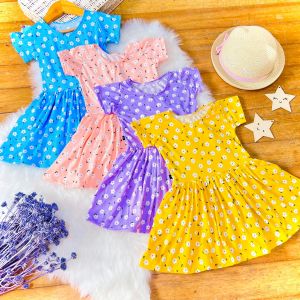 KATE Chic Floral Dress for Kids: Ages 1-2 3-5 5-6 and 7-Year-Old Girls - Korean Style Baby Girls Floral Dress