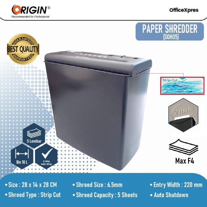 Mesin Penghancur Kertas / Shredder Machine / Shredding Machine / Destroyer / Paper Shredder Soho 5 Origin