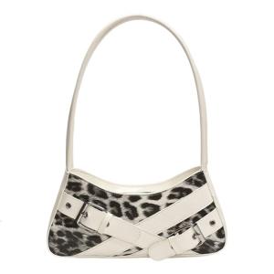 Women Handbag Trendy Shoulder Bag Leopard Print Armpit Bag Stylish Commuting Bag PU Leather Underarm Bag Shopping Bag