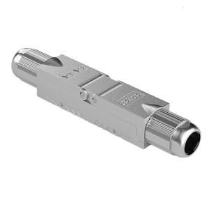 RJ45 Coupler Ethernet Cable Extender for Cat7/Cat6A Tool Less Installation Silver Finish Metal Plate Contact