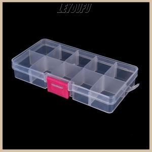 LEYOUFU Plastic10 Slots Adjustable Jewelry Storage Box Case Craft Organizer Beads