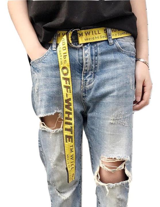 Off white hot sale belt outfit