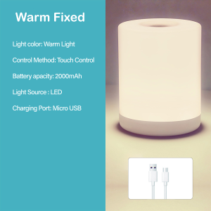 SG【READY STOCK】Mini Table Lamp Night Light LED Light Rechargeable Portable Night Light Rechargeable Touch Lamp Portable Touch-Control LED Sleep Bedside Lamp Home Study Lamp Night Light Mini Table Lamp for Bedroom Study and Bedside Reading