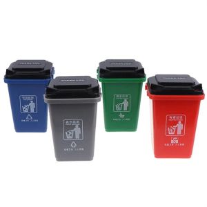 JGYBI Education Kids Toy Plastic Decor Toys Mini Garbage Sorting Home Storage Can Trash Can Model Mini Waste Bin Pen Organizer Mini Trash Can