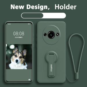 For เคส ปลอก Xiaomi Redmi A3 2024 4g ศัพท์กรณี softcase ซิลิโคนเหลวป้องกันเรียบกันกระแทกกันชนปกการออกแบบใหม่360 ° กับผู้ถือ ytxzzj01 น่ารัก ลายการ์ตูน กันกระแทก