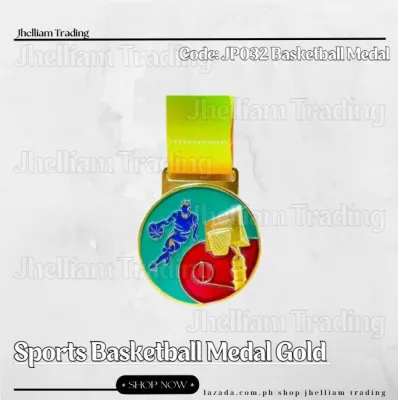 Sports Basketball & Volleyball Medals Color-Gold Code: JP032 Basketball / JP033 Volleyball