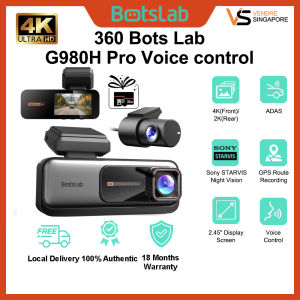 360 Botslab G980H Pro 4K Dash Cam Front and Rear 170° Ultra Wide Dashcam with ADAS Night Vision 24/7 Parking Mode Sony IMX415 Sensor WDR Free 64GB SD Card 5G/2.4G WiFi Built-in GPS Loop Recording Voice  control