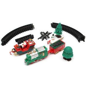 Christmas Musical Light Train with Track Trees Set Kid Gift Toy Xmas Ornament Decor