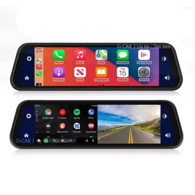 Camera hành trình gương ô tô CARPLAY A10 màn hình 10inch Độ phân giải 4k siêu nét Hỗ trợ quay đêm cực tốt[Bảo hành 12 tháng]