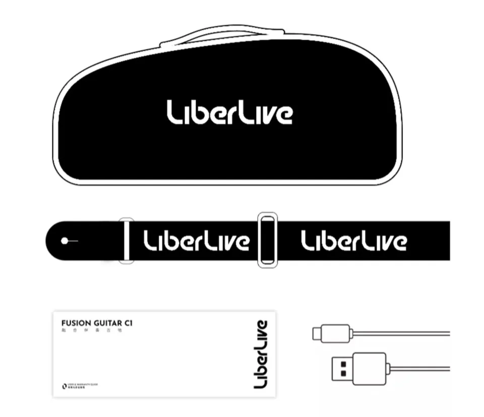 LiberLive Fusion Guitar C1 ケース付き Amazon.com: LiberLive C1 Stringless Smart Guitar, Foldable