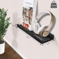 Emfogo Floating Shelves Wall Mounted, 16.9x4.3 inci Farmhouse Wood Wall Shelf Ledge Floating Shelf Set 3 untuk Entryway, bilik tidur, dapur, bilik mandi (Rustic Brown). 