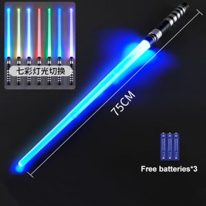 7 Color Light Up Lightsaber Toy 75cm Kids LED Sword Cosplay Toy Parent Child Play SG Local Stock Fast Delivery