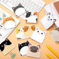 30 Sheet/Pad Cute Animal Cats Sticky Note Paper Reusable Self-ashesive Memo Pad Reminder on Fridges Door Computer Whiteboard for School Students Stationery. 