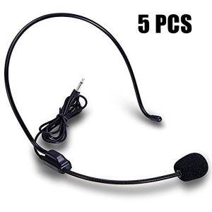 5Pcs Wired Headset Microphone for Voice Amplifier for Teachers Singing Speaking Teaching