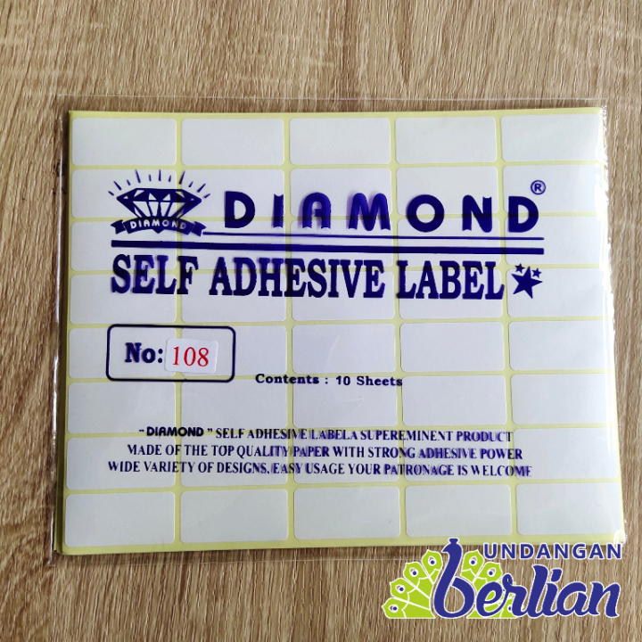 Label 108 Stiker Undangan Label Nama Label Barang TERMURAH Label Buku ...