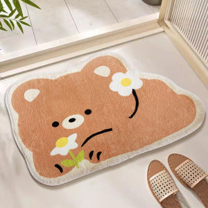 Absorbent Bathroom Bath Mat 3D Moss Leaf Anti-slip Rug Kitchen Entrance Doormats Home Floormat Bathtub Carpet