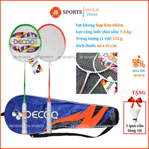 Bộ Vợt Cầu Lông Chính Hãng (2 Vợt) DECOO C002 Cặp Vợt Cầu Lông Tốt Nhẹ Dây Căng Trợ Lực