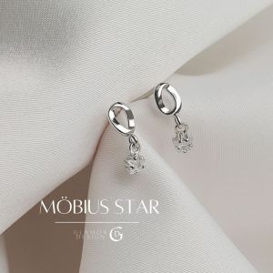 GLAMOR✨ต่างหูแฟชั่น Möbius Star ต่างหู ทรงทรงหยดน้ำ เงิน925แท้ ใส่สบายไร้ระคายเคือง Valentine ของขวัญ